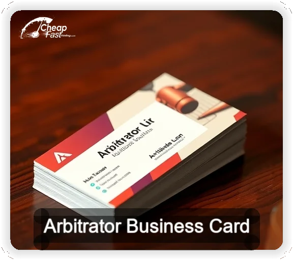 Arbitrator business card design sample