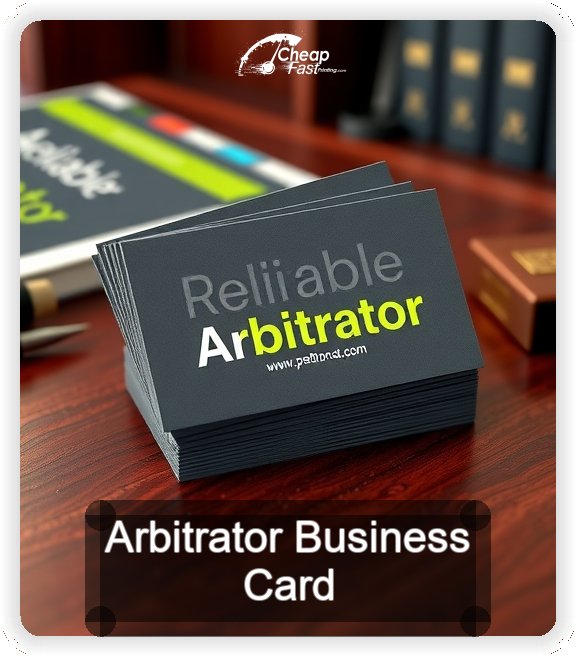 Arbitrator business card design sample