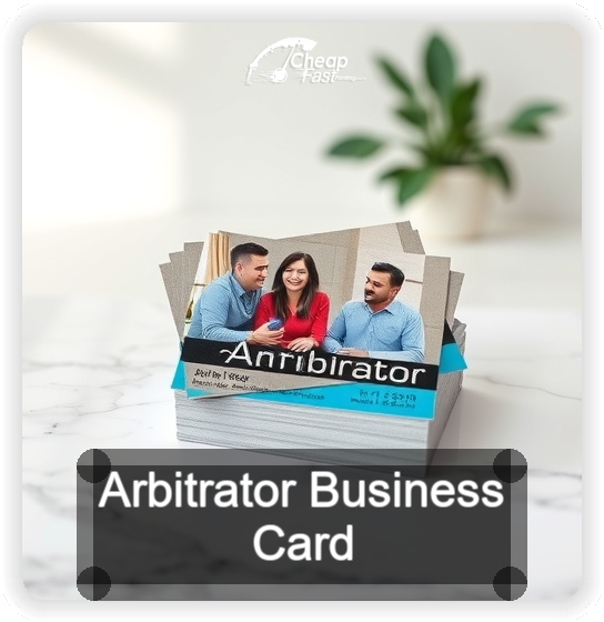 Arbitrator business card design sample