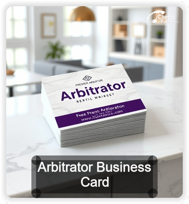 Arbitrator business card design sample