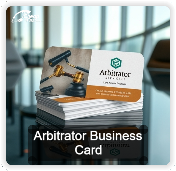 Arbitrator business card design sample