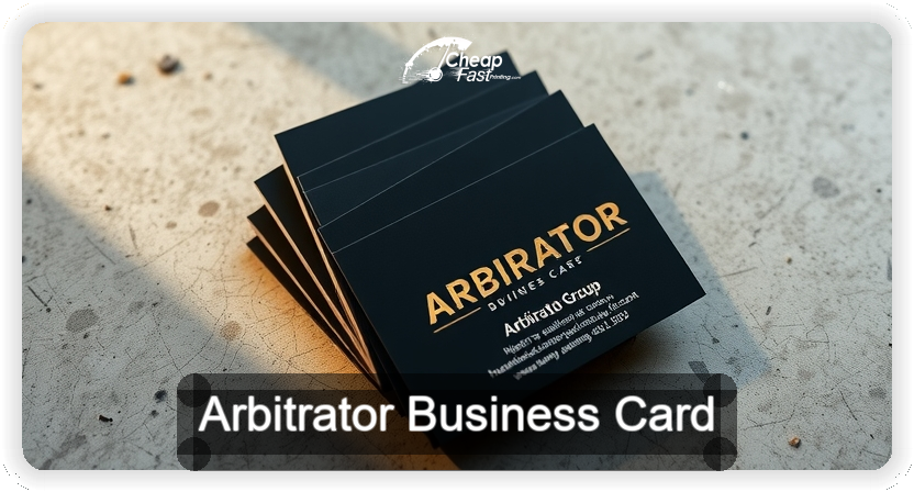 Arbitrator business card design sample