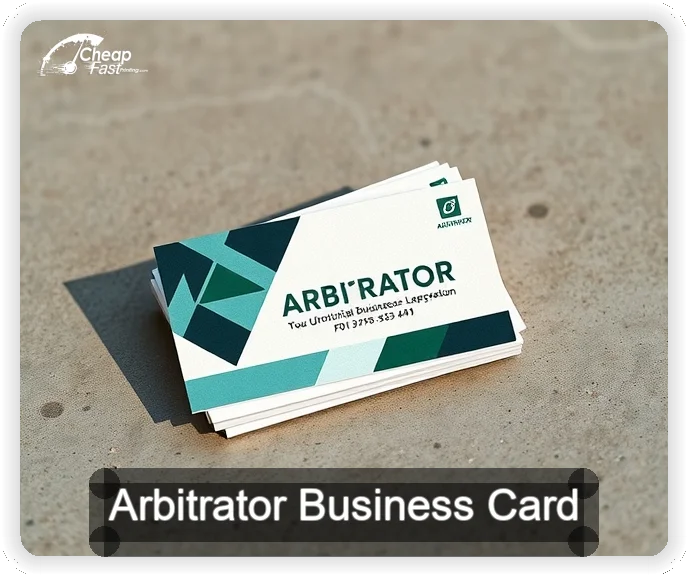 Arbitrator business card design sample