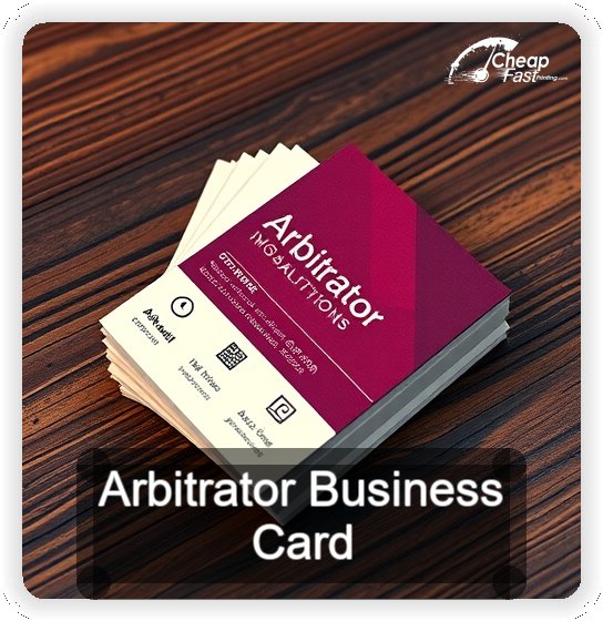 Arbitrator business card design sample