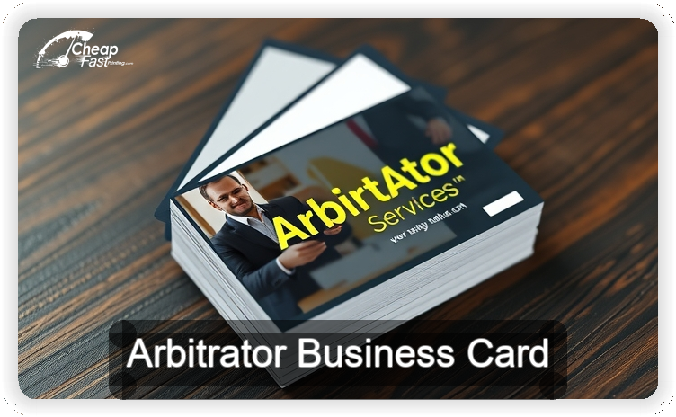 Arbitrator business card design sample