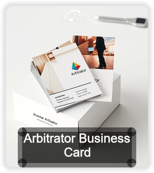 Arbitrator business card design sample