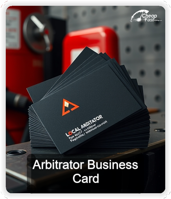 Arbitrator business card design sample