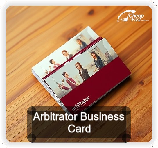 Arbitrator business card design sample