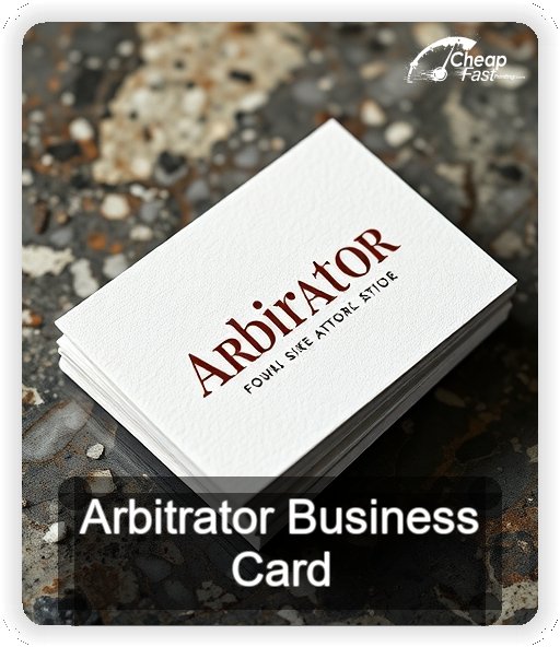 Arbitrator business card design sample
