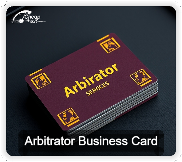 Arbitrator business card design sample
