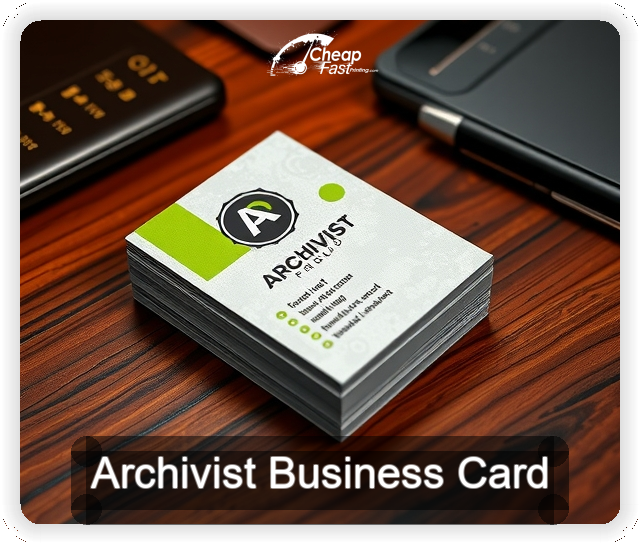 Archivist business card design sample