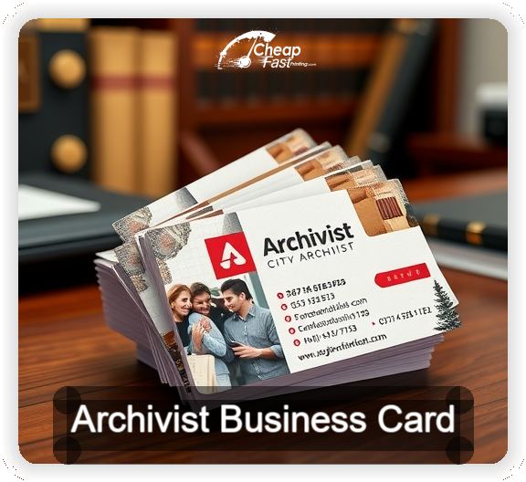 Archivist business card design sample