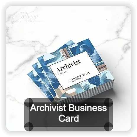 Archivist business card design sample