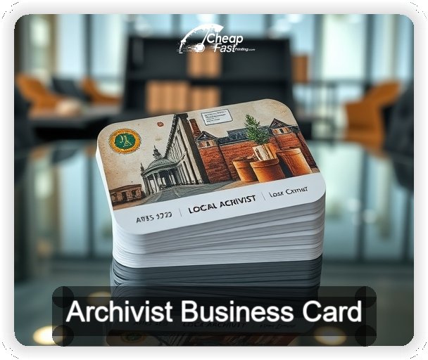 Archivist business card design sample