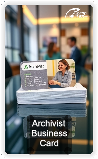 Archivist business card design sample