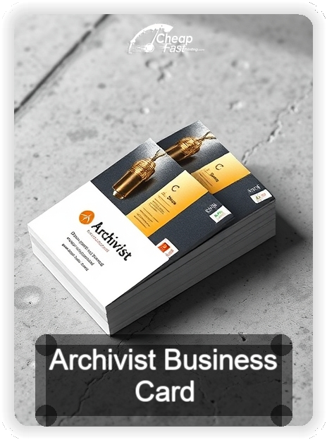 Archivist business card design sample