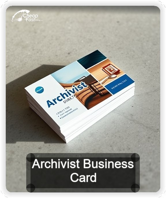 Archivist business card design sample