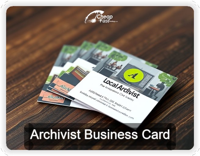 Archivist business card design sample