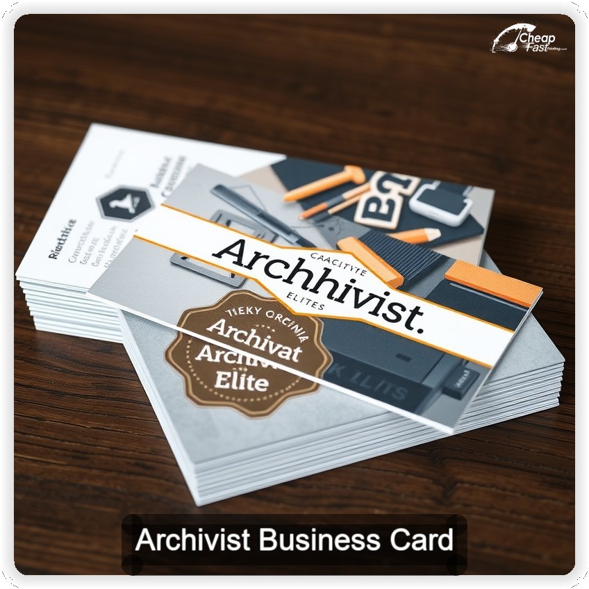 Archivist business card design sample