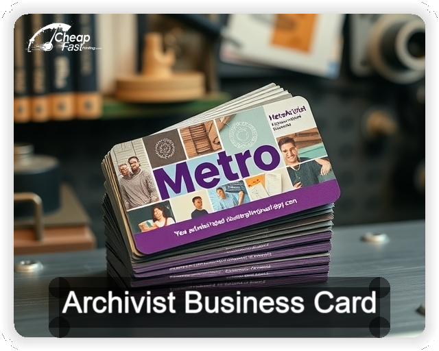 Archivist business card design sample