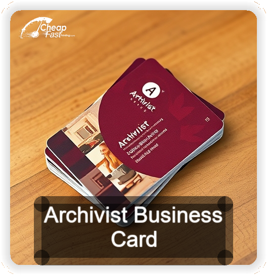 Archivist business card design sample