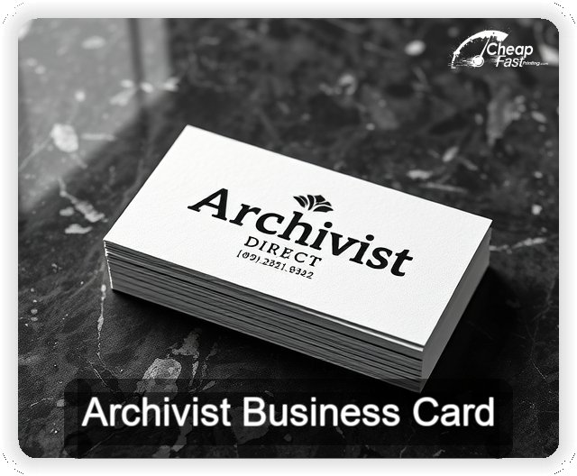 Archivist business card design sample
