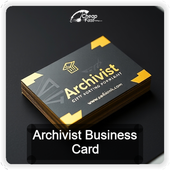 Archivist business card design sample