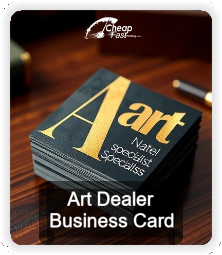 Art Dealer business card design sample