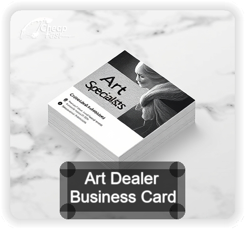 Art Dealer business card design sample