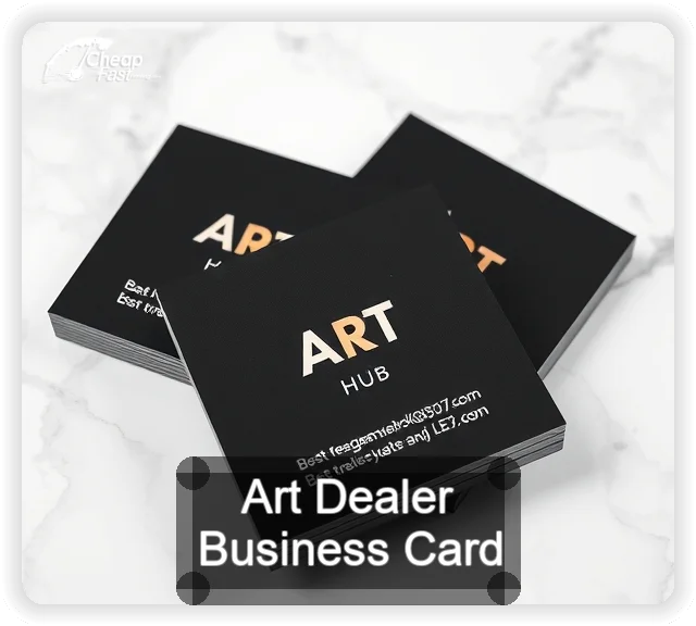 Art Dealer business card design sample