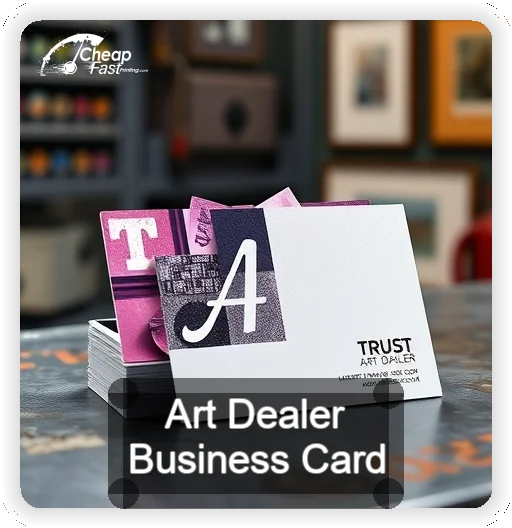 Art Dealer business card design sample