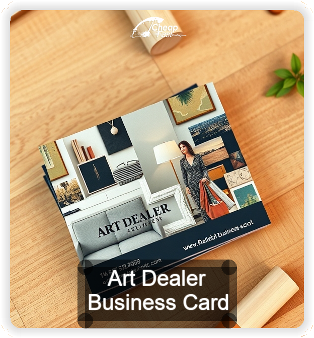 Art Dealer business card design sample