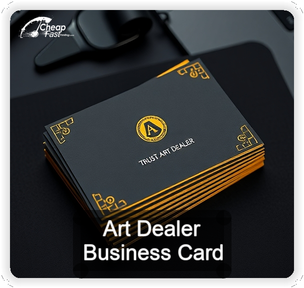 Art Dealer business card design sample