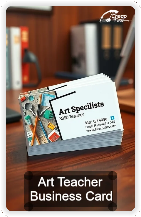 Art Teacher business card design sample