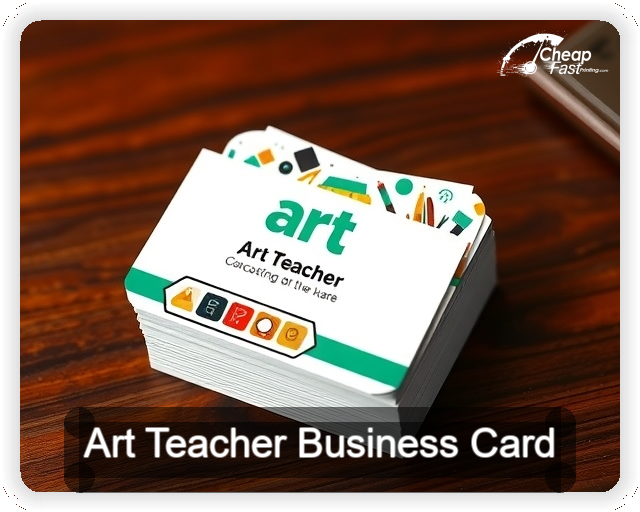 Art Teacher business card design sample