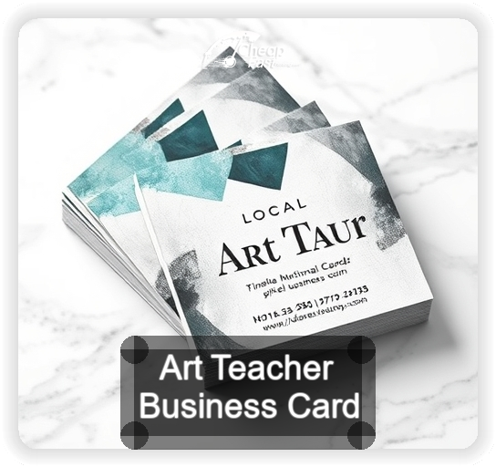 Art Teacher business card design sample