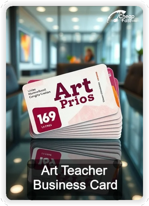 Art Teacher business card design sample