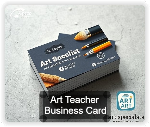 Art Teacher business card design sample