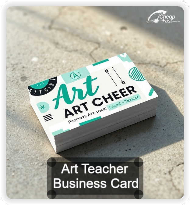 Art Teacher business card design sample