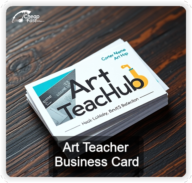 Art Teacher business card design sample