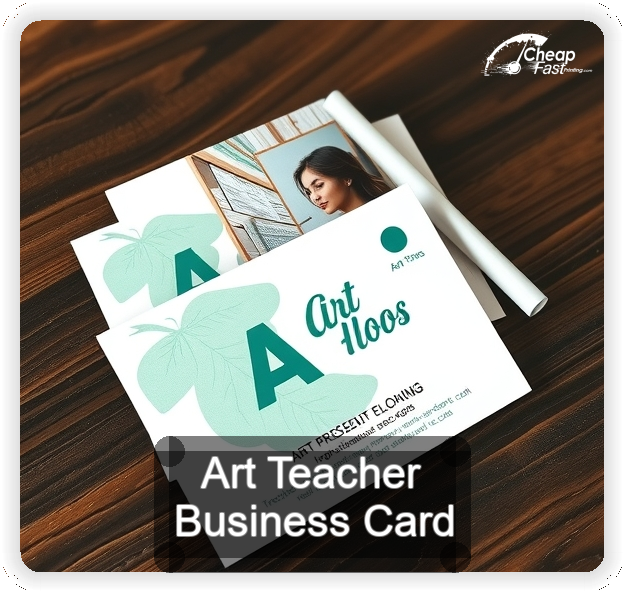 Art Teacher business card design sample