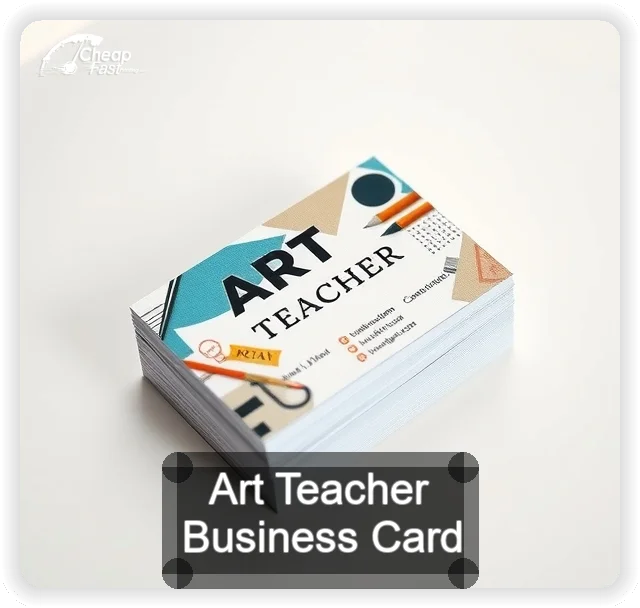 Art Teacher business card design sample