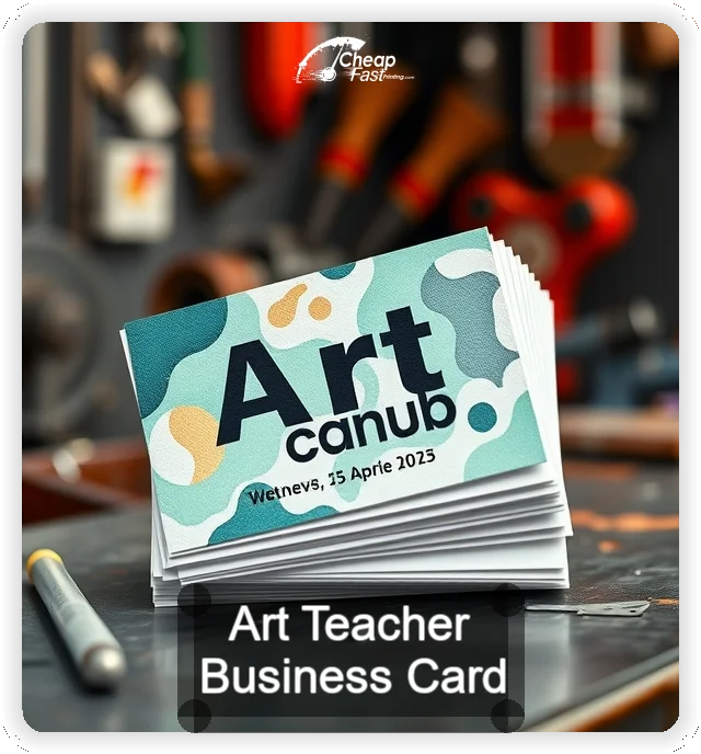 Art Teacher business card design sample