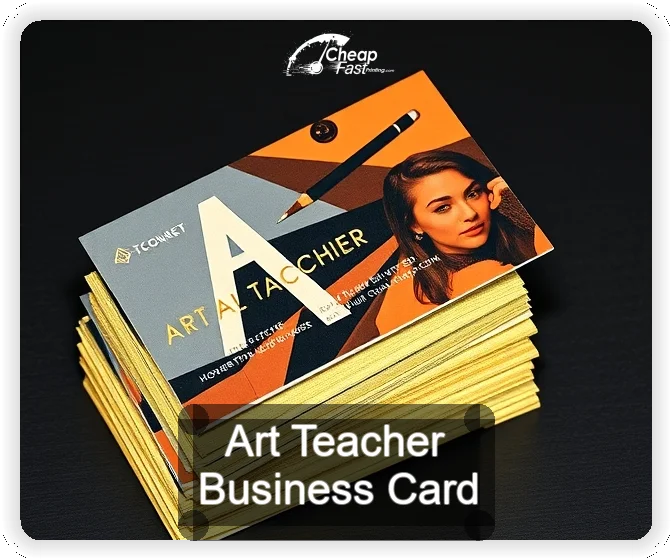 Art Teacher business card design sample