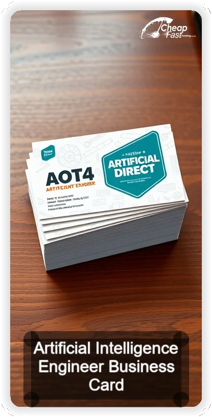 Artificial Intelligence Engineer business card design sample