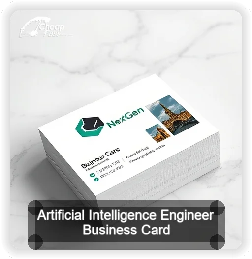 Artificial Intelligence Engineer business card design sample