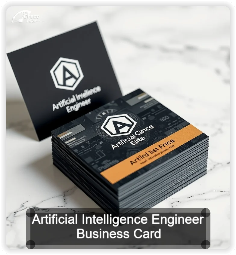 Artificial Intelligence Engineer business card design sample