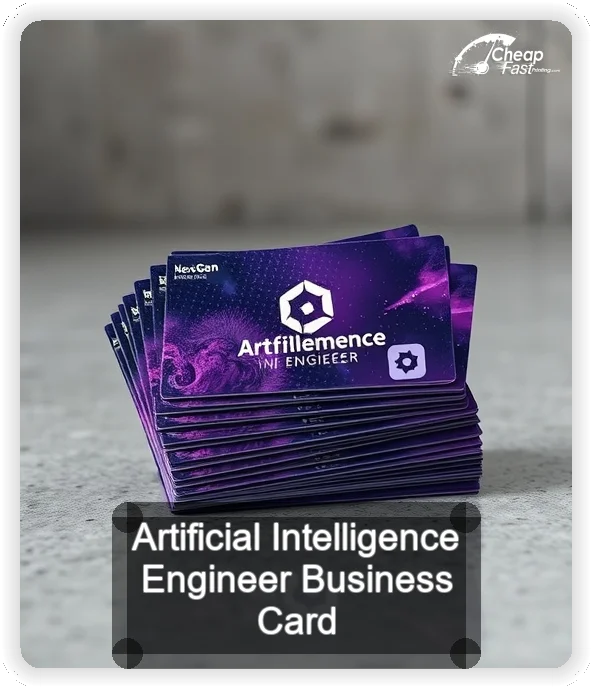 Artificial Intelligence Engineer business card design sample