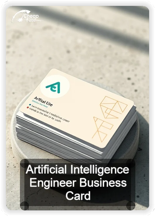 Artificial Intelligence Engineer business card design sample