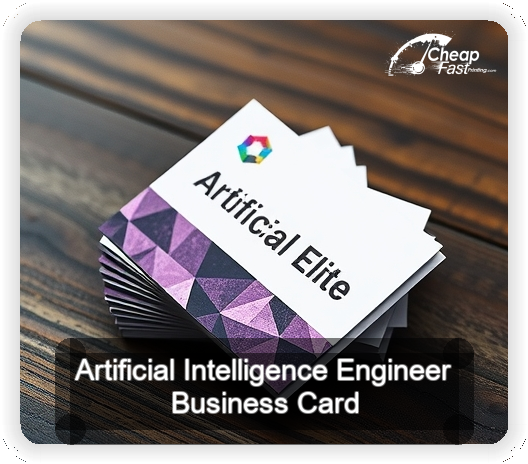 Artificial Intelligence Engineer business card design sample